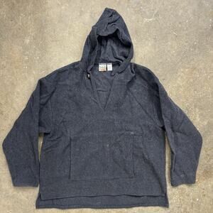 Vintage EMS Eastern Mountain Sports Wool Baja Hoodie Men’s Large USA Made 90s